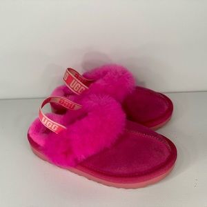 Hot pink UGG Little Girls Funkette Slipper Size-12